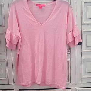 Lilly pulitzer kresta coolmax sweater ruffle top